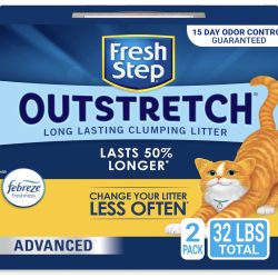 Fresh Step Outstretch, Clumping Cat Litter, Advanced, Extra Large, 32 Pounds total (2 Pack of 16lb Boxes)